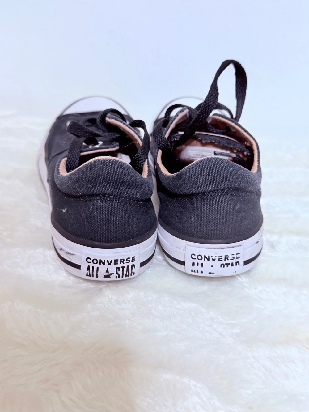 Converse Girl's CTAS Madison OX Black/Rust Pink/White Sneakers - Size 1